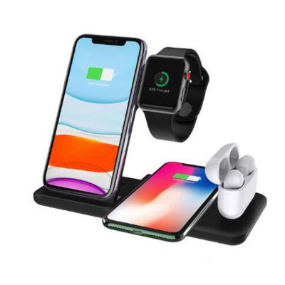 China QC3.0 25W 4 in 1 Charging Station for Apple Watch Fast Qi Wireless Charger Stand Dock for AirPods iWatch 5 4 3 Pro iPhone 11 XS XR X 8 for sale