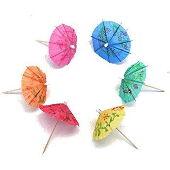 China 144 Pack Disposable Cocktail Drinks Umbrella Disposable Bamboo Picks for sale