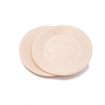 China Disposable 100% Natural Eco-Friendly Wood Wedding Charger Plates for sale