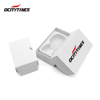 China Custom Ocitytimes Lid Box Packaging Easy Package Hot Buying Foil Stamping Silver Paper Box With Window for sale