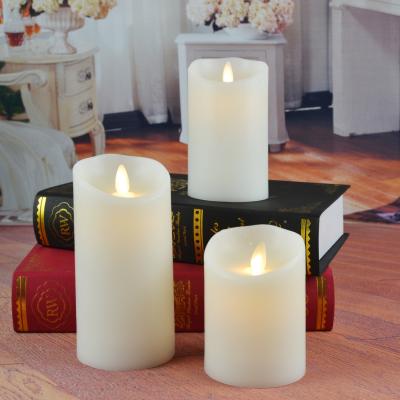 China Home Decoration Good Quality Flameless Led Pillar Candles With Dancing Wick for sale