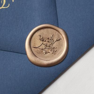 China Envelope Wedding Invitation Decoration Sealing Wax Self Adhesive Stickers/Wedding Premade Plastic Self Adhesive Wax Seals for sale