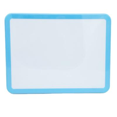 China Blue In Frame Kids 8.5X11 Inch Stock Plastic Magnetic Dry Erase Refrigerator White Board for sale