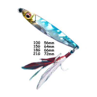 China 10G 15G 18G 21G Iron Dish Bait Lure Fishing Crazy Squid Sea Fishing Metal Jig Mouth Iron Long Throwing Dish for sale