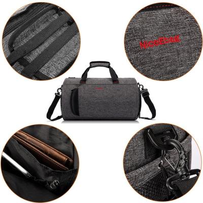 China Lokass Large Capacity Gym Sports Travel Bag Outdoor Luggage Fleece Shoulder Strap Men's Fitness Sports Travel Bag With Shoe Compartment for sale