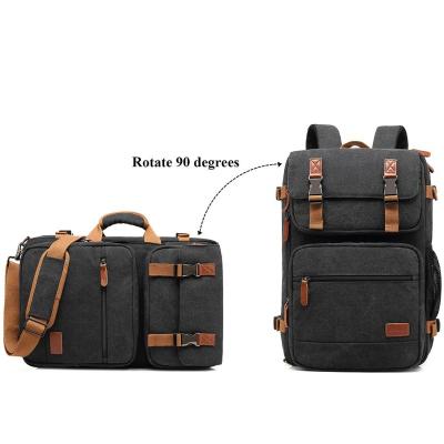 China Lokass Waterproof 3 Ways In Carry Bag Shoulder Laptop Backpack Convertible Briefcase Backpack Messenger For Women Men for sale