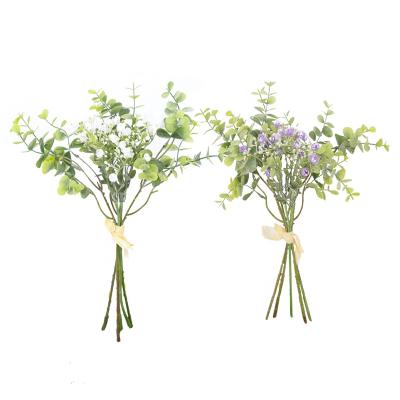 China Baby's Breath Transitional Artificial Bridal Bouquet Plastic Flowers Greenery With Stars Folwers For Mall Home Wedding Decoration for sale