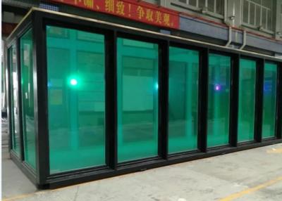 Cina La cavità di doppio strato ha temperato la mostra di vetro del container della costruzione prefabbricata di 40ft in vendita