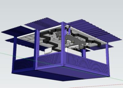 Cina 30m2 ha modificato il container della caffetteria del pavimento del PVC del container in vendita