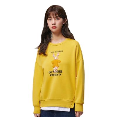 China Custom Wholesale Waterproof Outdoor Comfy Sports Crew Logo Neck Knitted Women's Pullover Hoodie for sale