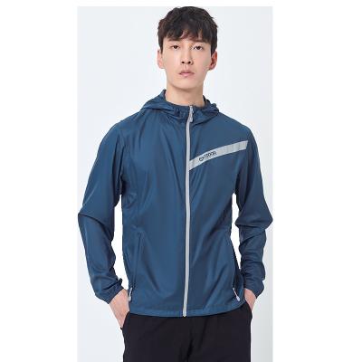 China Men's Zipper Hooded Reflection Fit UPF40 Pocket Sun Protection Sunscreen Quick Dry Clothes for sale