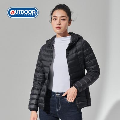 China Viable Wholesale Women Winter Autumn Hooded Zipper Down Jacket With Extra Lightweight Down Jacket for sale