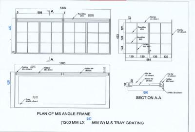 China la bandeja de 400mmW X1200mmL galvanizó el metal que rallaba el panel 2 con el marco del ángulo 50x50x5 en venta