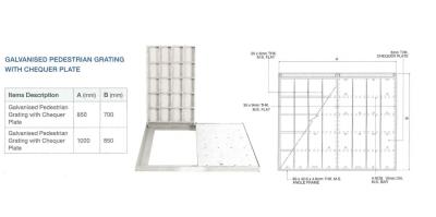 Chine Grille piétonnière de Singapour Galvaniszed avec le plat de Chequer pour le métal ouvré à vendre