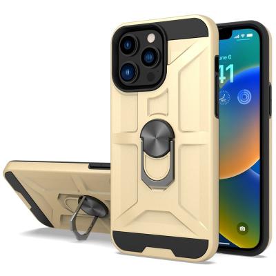 China Shockproof Phone Case For Apple iPhone Kickstand And Magnetic Ring Cell Phone Case For iPhone 14 Pro Max for sale