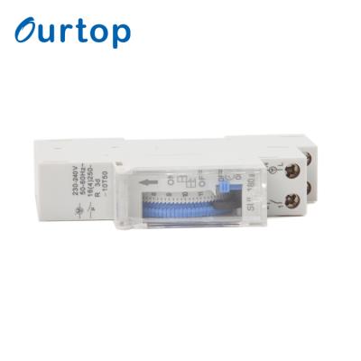 China AC 230V Industrial Daily Electric OURTOP Switch Program Manual Mechanical Time Delay Timer for sale