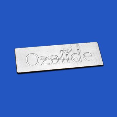 China Logo Waterproof Aluminum Sticker For Fabric Label Tags For Garment for sale