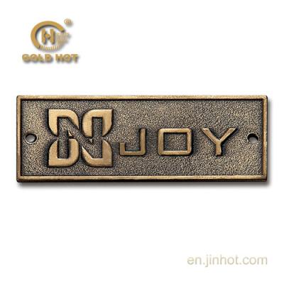 China Custom Professional Manufacturer Brand Plate Copper Metal Logo Waterproof For Backpack for sale