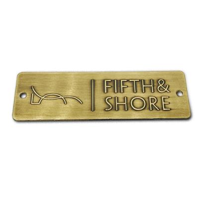 China Hot Selling Small Handbag China Logo Souvenir Metal Name Plate Branding Plate for sale