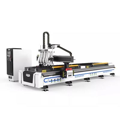 China Garment Shops 1325 Multi Slitter 4x8 Four-Axis CNC Head CNC Router Wood Furniture Making Machine for sale