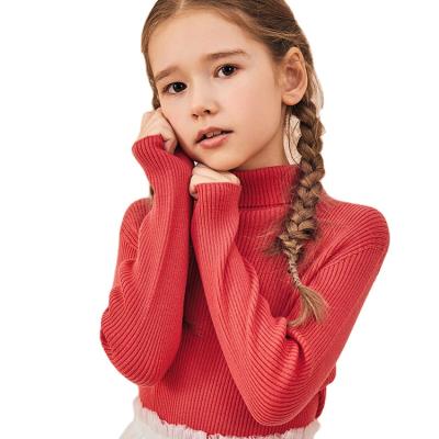 China High Quality Anti-Shrink Kids Knitting Sweater Girl Knit Sweater Dress Baby Kids Long Sleeve Turtle Neck Kids Winter Sweaters Fashion for sale