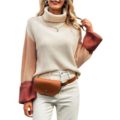 China winter casual plus size casual topTurtleneck ladies Anti-wrinkle long sleeve sweater knit pullover for women for sale