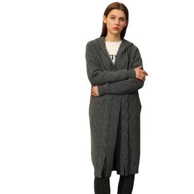 China High Quality Anti-wrinkle Loose Casual Party Style Custom Colors Warm V-Neck Computer Knitted Women Long Sweater Cardigan Wholesale for sale