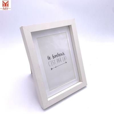 China Simple Simplicity Wholesale MDF Solid Color Custom White With Matte Photo Frame For Home Decoration for sale