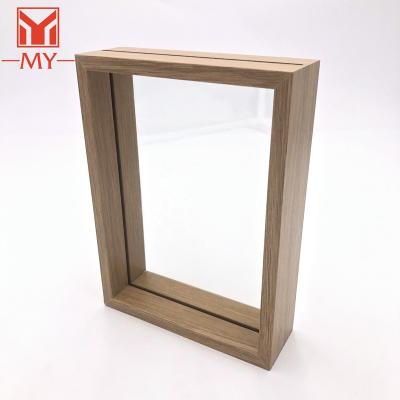 China Environmental Friendly Shade Box Frames With Photoframe Glass Picture Frame With Removable Foto Frem Glass Cover Frame Floating Gifts And Crafts for sale