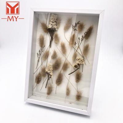 China Environmental friendly shadow box frames with glass other frame with glass cover MDF foto frem 3D photo frame gift for sale