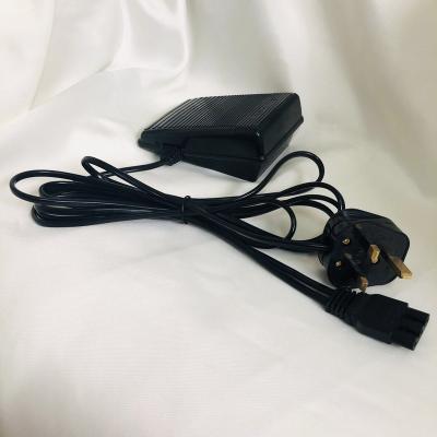 China Garment Shop Plastic Cover Foot Pedal With BS Plug For Sewing Machine Motor for sale