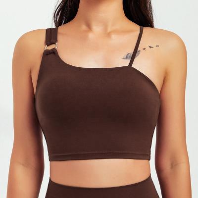 China 2022 Breathable Breathable Fabric Eco-friendly Nylon Breathable Halter Yoga Bra Bandeau Sports Bra Tops for sale