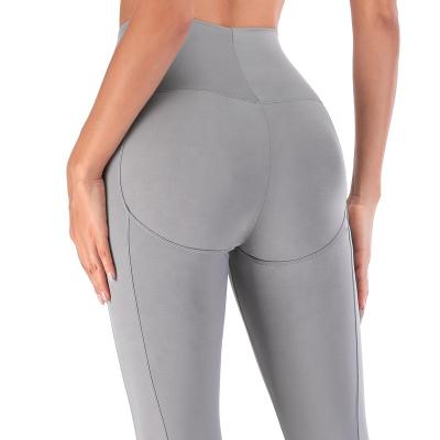 China Wholesale breathable 2022 lulu plus size sports fitness gym butt lift pants cuffs butt split! slot ! leggings yoga panties for sale