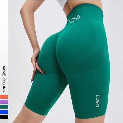 China OEM Breathable Sports Shorts Tummy Control High Waist Yoga Breathable Wholesale Seamless Cycling Shorts Crack! slot ! for sale