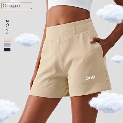 China 2022lulu Gym Breathable Fitness Sports Sweat Breathable Workout Shorts Loose Custom Women Casual Running Short Pants for sale