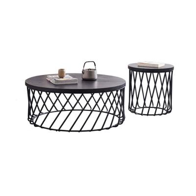 China Modern Apartment Living Room Iron Round Coffee Table Combination Size for sale