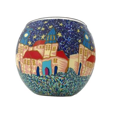 China Polymer Clay Handcraft Glass Candle Jar Handcraft Weddings for sale