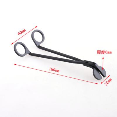 China Simplicity 7inches Private Label Matte Black Trimmer Custom Candle Wick Cutter Scissors Cutting Candle Wick 18cm for sale