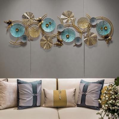 China Metal Sofa Wall Hanging Minimalist 3D Butterfly Circle Type Home Accessories Decoration for sale