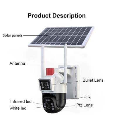 China Cámara de seguridad con panel solar con resolución HD de 1080p en venta