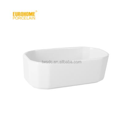 China Eurohome Viable Ceramic White Porcelain 5 Inch Sugar Packet Holder (Tea Bag Holder) T065 for sale