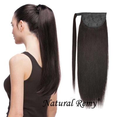 China High Quality Straight Color 2# Pony Tail Hair 100% Natural Indian Remy Human Hair Pony Tail for sale