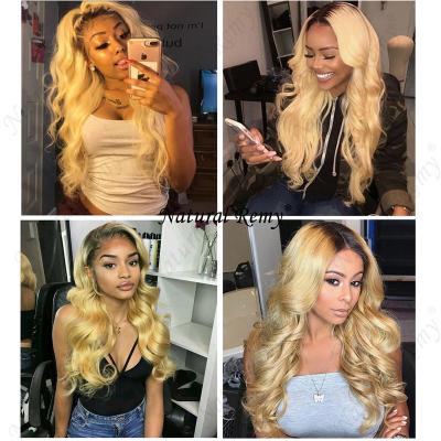 China Brazilian Body Wave 13*4 Hd Front Lace Utip Hair Extension Hair 3Bundles Ombre 613#10A 1B 613# Brazilian Hair 3Bundles Closure for sale