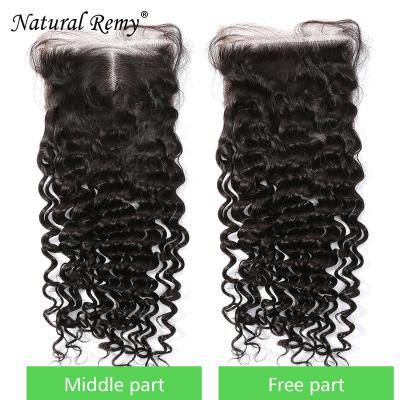 China 4x4 Deep Wave Natural Remy Human Hair Straight Human Hair Scalp Hd Lace Closure & Headband Brazilian Human Scalp Closure hair4x4 5x5 6x6 for sale