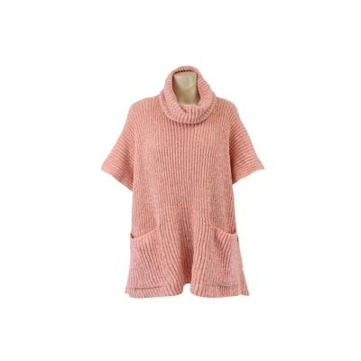 China Polyester Flower Chenille Women Knitted 100% Polyester Poncho With Pockets for sale