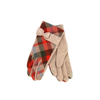 China Simply 2018 fashion ladies fancy wool tweed check gloves for sale