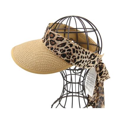 China Wholesale Character Women Fashion Sun Visor Summer Beach Sun Visor Straw Hat for sale