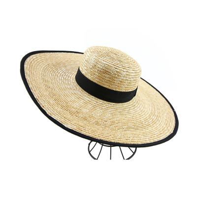 China Wholesale Women's Wide Brim Character Women's Summer Straw Felted Hat Wholesale Ladies' Beach Floppy Hat for sale