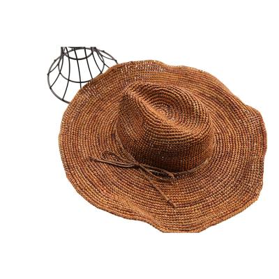 China Large Character Personalized Woman Summer Sun Visor Brim Straw Hat for sale