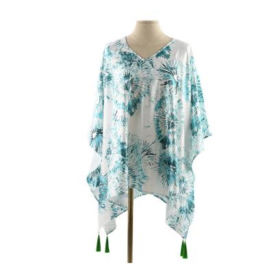 China 100%Polyester Fashion Chinese Islamic Box Wrap Beach Shawl Poncho for sale